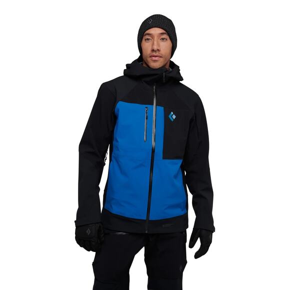 Black Diamond Recon Stretch PRO Shell Jacket Parka Black Kingfisher Blue Mens M. - Picture 9 of 9